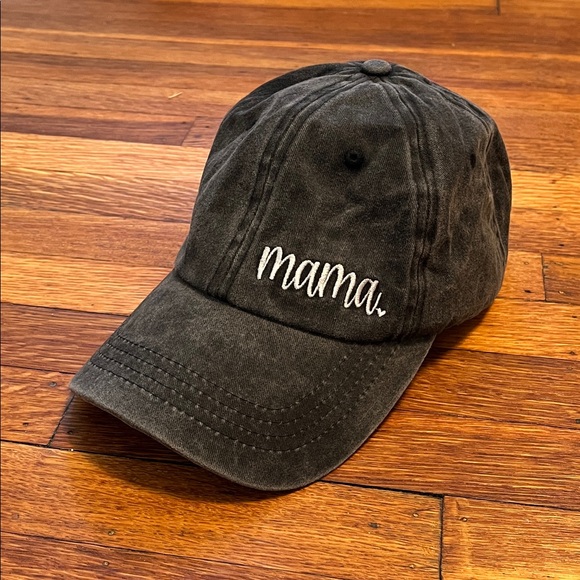 Accessories - Black 'Mama' Embroidered Cap